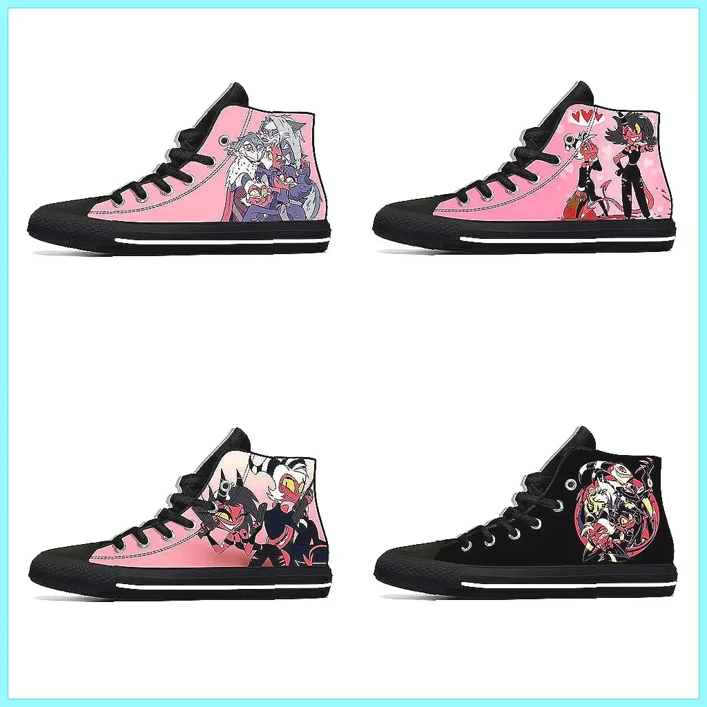 

Boss Anime Cartoon High Top Sneakers, Lightweight Breathable Summer Casual Shoes for Men & Women