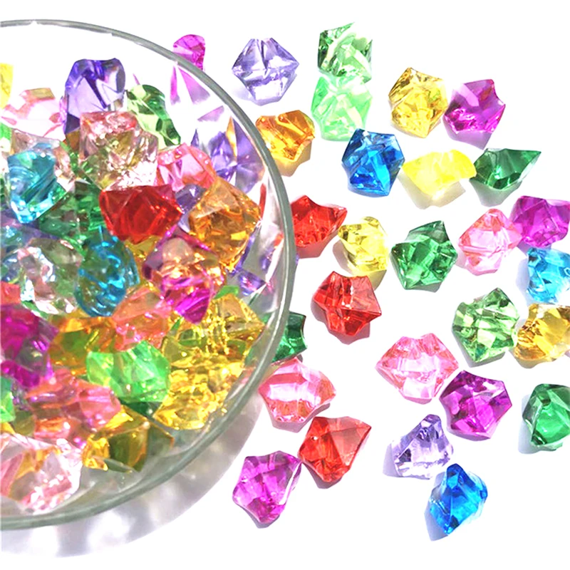 

1Box DIY Confetti Wedding Christmas Plastic For Kids Toy Crystal Gems Diamond Jewels Treasure Chest Pirate Filler Props