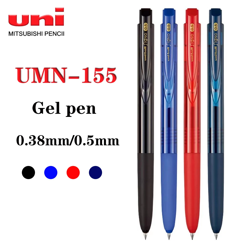 1PC Japan UNI Gel Pen UMN-155 Low Damping 0.38 / 0.5mm Refill UMR-85/83 Kawaii Stationery Back To School Office Accessories