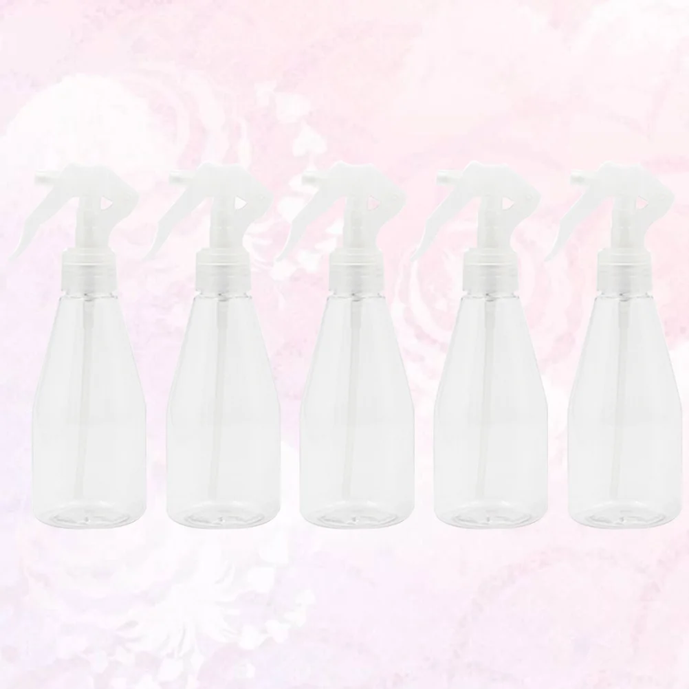 Mini botellas de Spray transparentes, botellas de viaje de plástico vacías, dispensador de aceite esencial de Perfume recargable, 5 uds.
