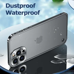 Metal Phone Cases For IPhone 17 Pro 12 13 14 Pro Max Cover Magnetic Aluminum Frame Phone Shell For Iphone 15 12 Mini 13 Pro Max