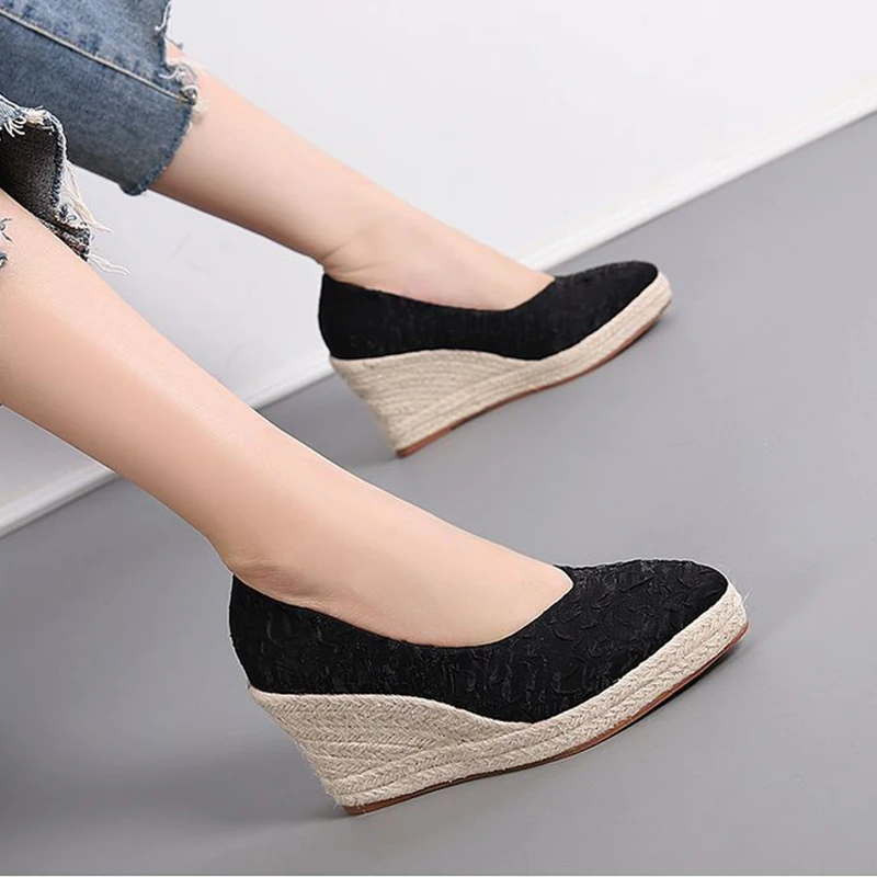 Fashion High Heels Women Wedges Elegant Ladies Party Shoes Platform Brand Women Pumps 8cm