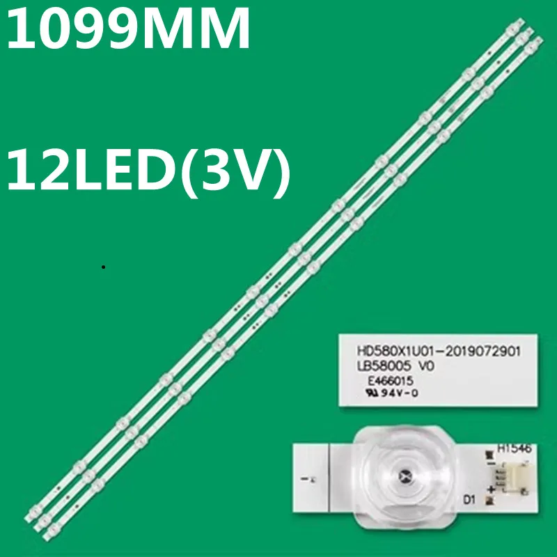 Listwa oświetleniowa LED 12lams(3V) HD580X1U91-L1 + 2019080101 LB58005 V0 LB58006 58 e3f 58 a52e 58 t55e HZ58E3D 58 ae7000f