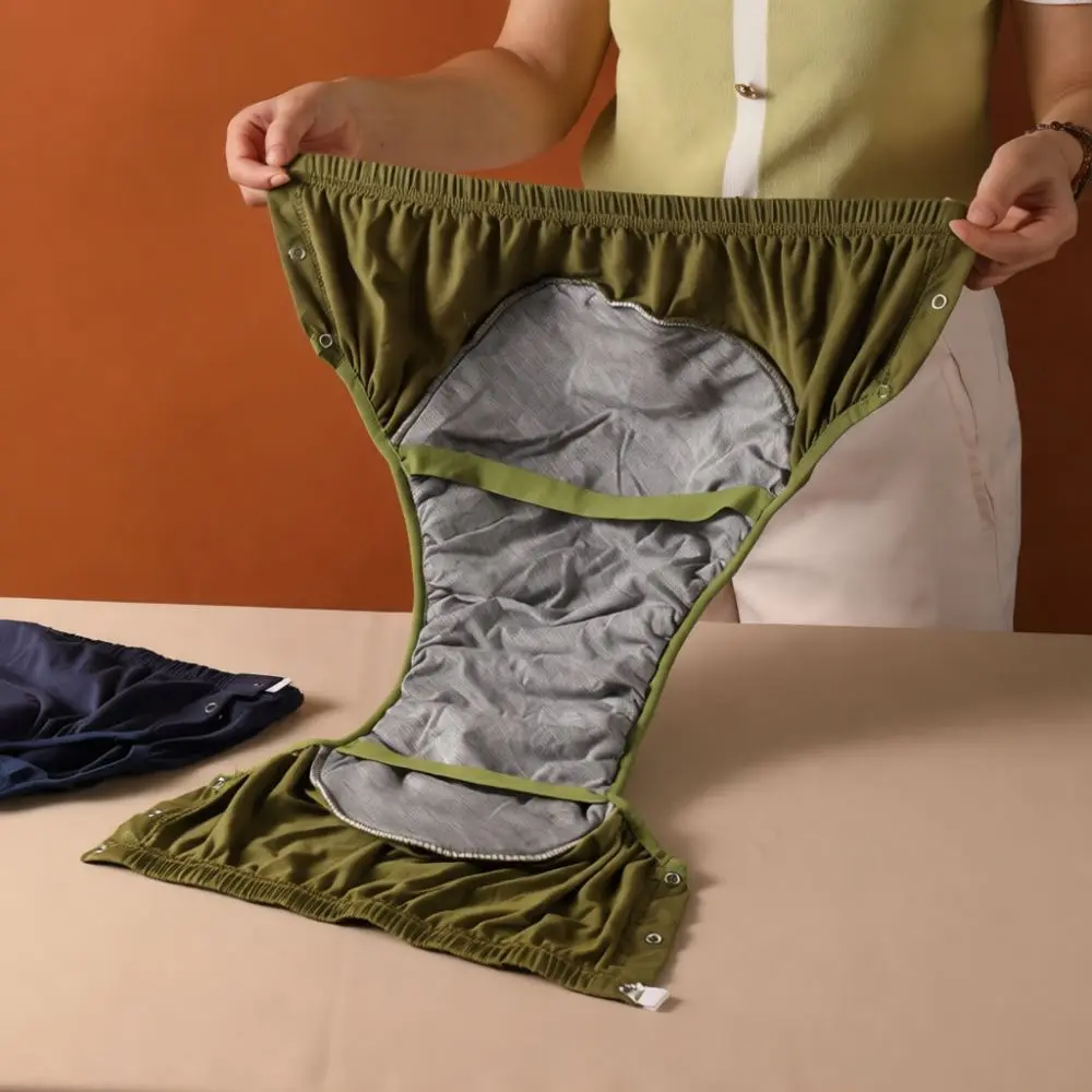Reusable Cotton Adult Incontinence Underwear Washable Leakproof Protective Pants Elderly Care Briefs Soft Comfortable Gear