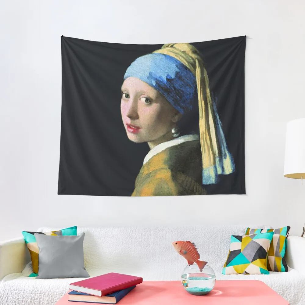 Jan Vermeer Girl With A Pearl Earring Tapestry Room Aesthetic Wall Hanging Wall Tapestry