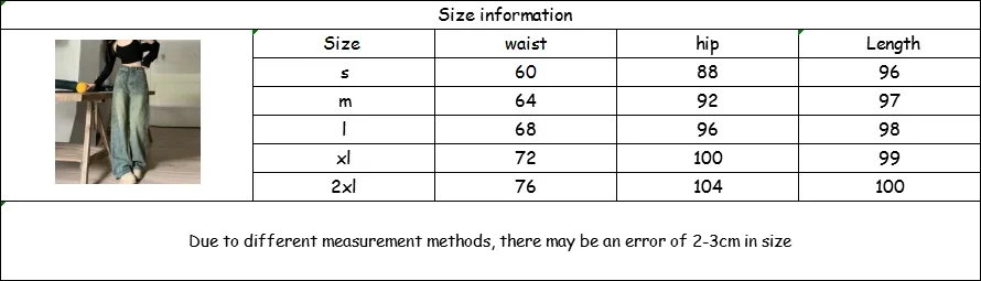 Dżinsy damskie w jednolitym kolorze z wysokim stanem, prostymi nogawkami i szerokimi nogawkami, modne, uliczne, proste, w stylu amerykańskim retro, casualowe spodnie.