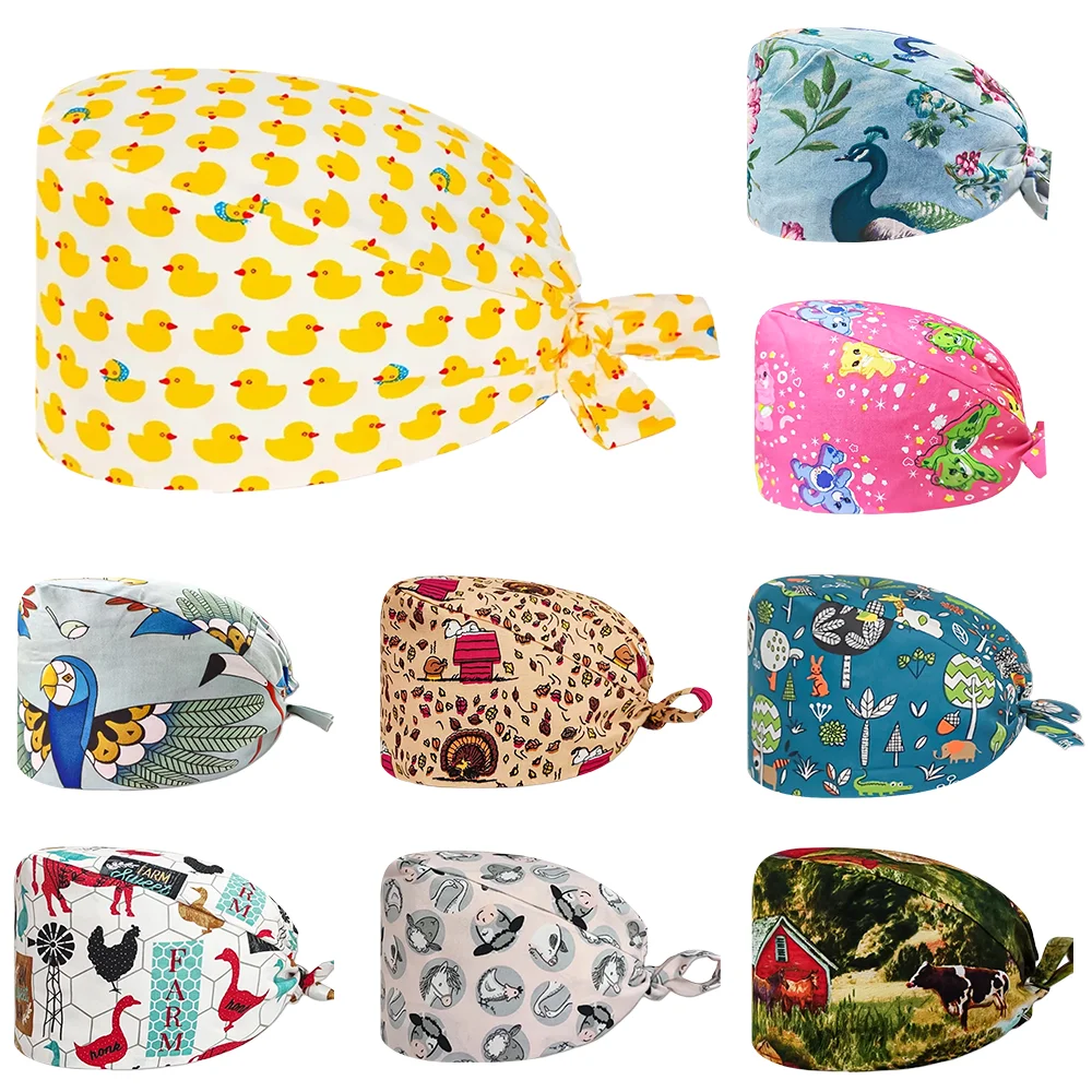 

Surgical Cap Woman Caps Dentist Scrub Women's Surgeon Man for Men Clinical Hat Operating Room Anime Men's Surgery Dental Summer
