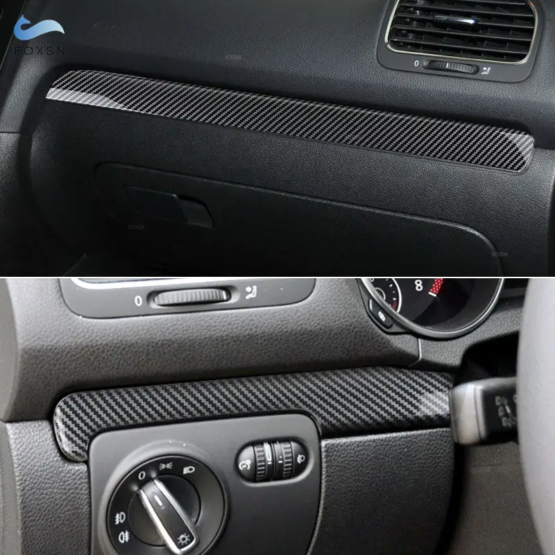 

Для VW Golf 6 MK6 2008-2013 RHD/LHD центральная консоль автомобиля, панель приборной панели, полоски, наклейка, накладка, аксессуары для интерьера