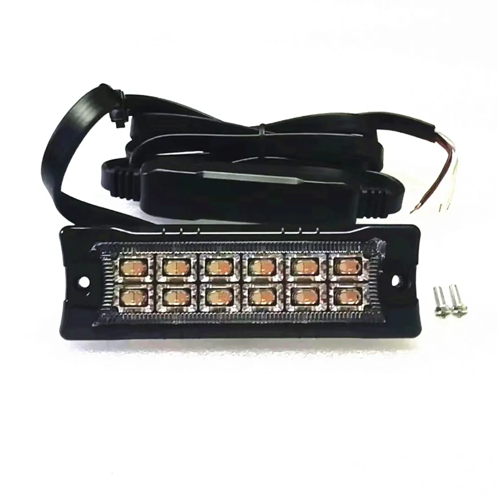 2pcs 72W Car surface mounted strobe warning light,DC12V/24V Dual Color Led flashing light,Car Grille lights,waterproof