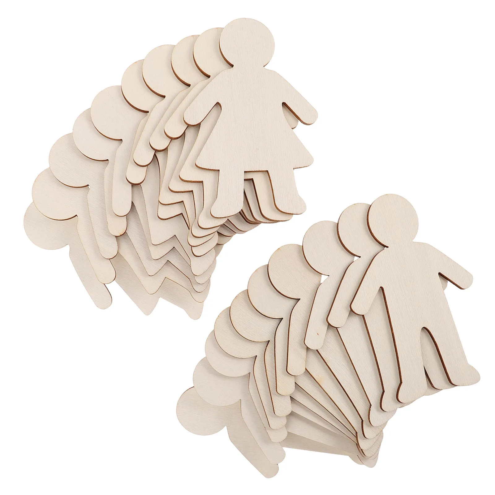 

20Pcs DIY Unfinished Wooden Ornaments Kit Blank Flat Wood Crafts Creative Graffiti Decor for Kids Handmade Craft Projects