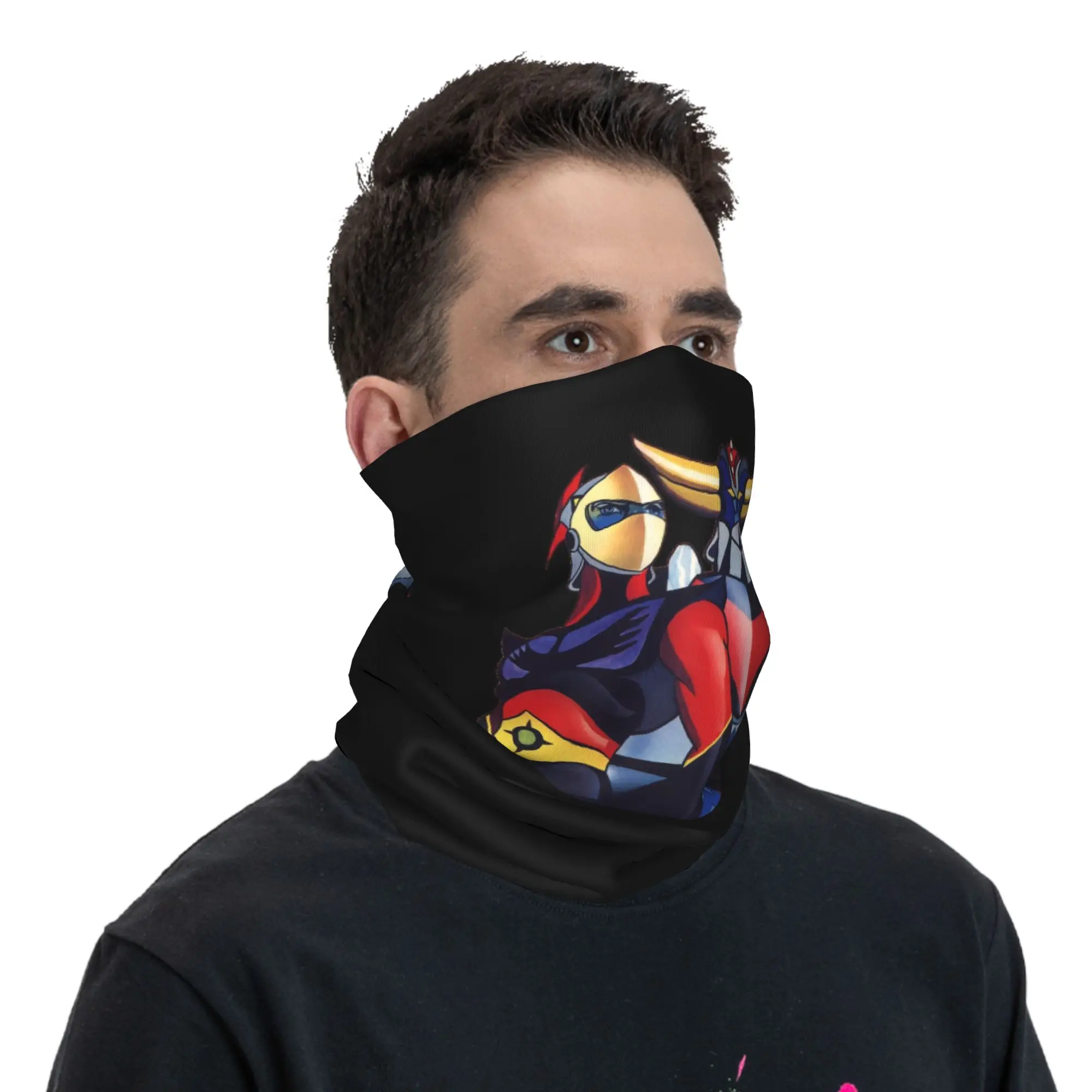 

UFO Robot Grendizer Bandana Neck Cover Printed Wrap Mask Scarf Multi-use Face Mask Outdoor Sports For Men Women Adult Washable