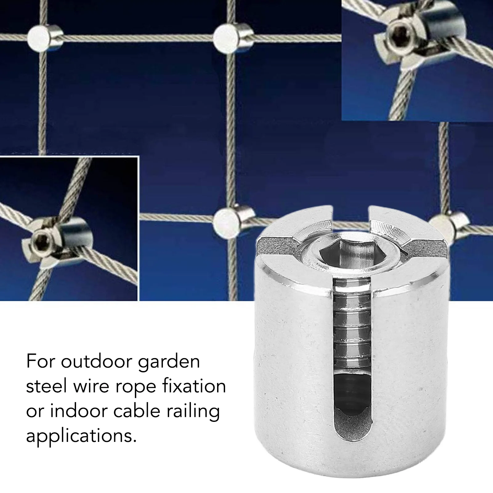 Cable Clamp Stainless Steel Wire Railing Clamp Fastener for Indoor Outdoor Stainless Steel  Cable Clamps