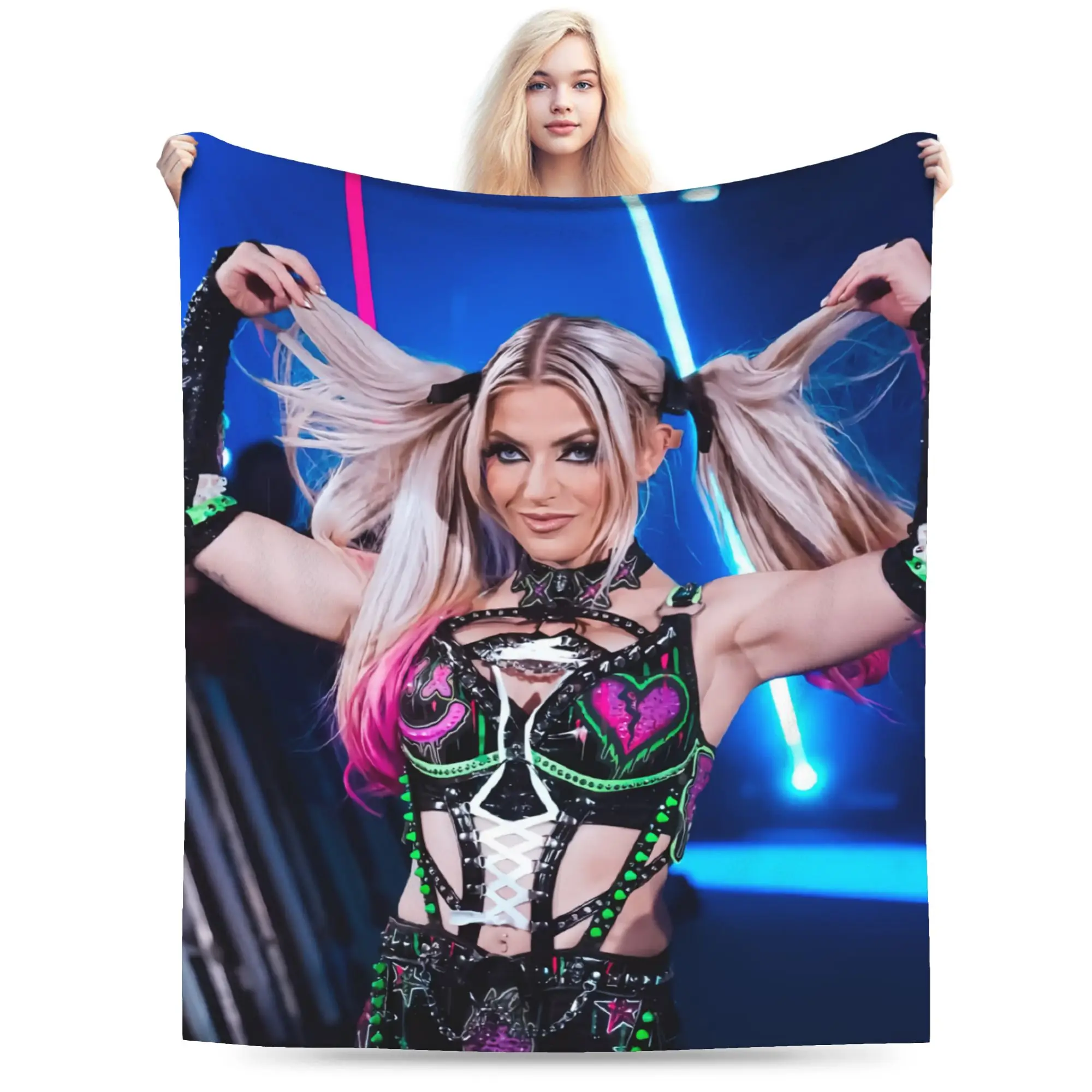 A-Alexa Bliss Blanket Ultra Soft Wrestler  Throw Blankets for Couch 50x60 Inch Multiple Sizes Bedding Throws