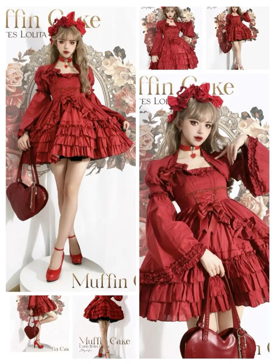 Bow Princess Patchwork Panekked Women Mujer Short Lace Up Spice Girls Cake Vestidos Fairycore Harajuku Japanese Soft Dresses