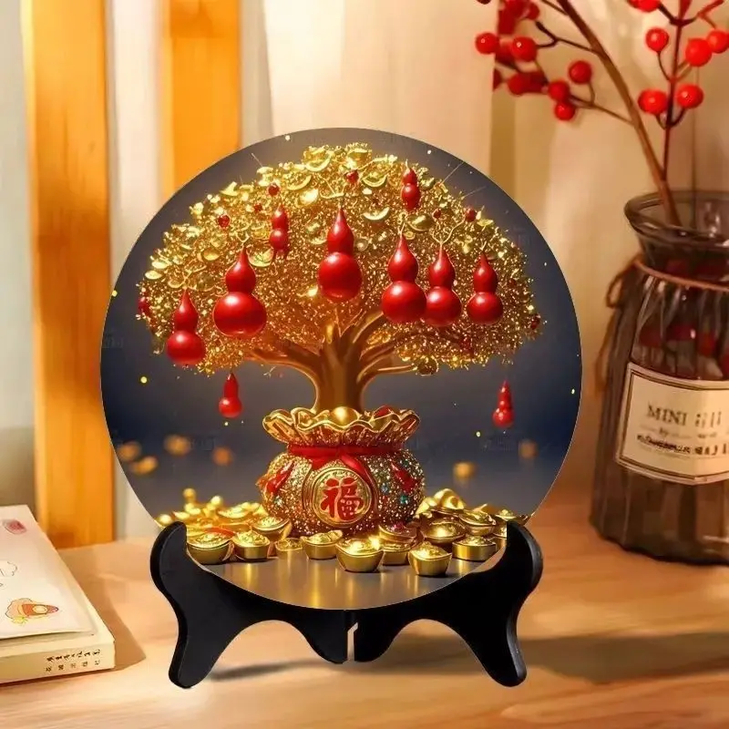 

Creative Crystal Money Tree Living Room Money Tree Wine Cabinet Decor Ornament Entrance Money Tree Opening Housewarming Gift
