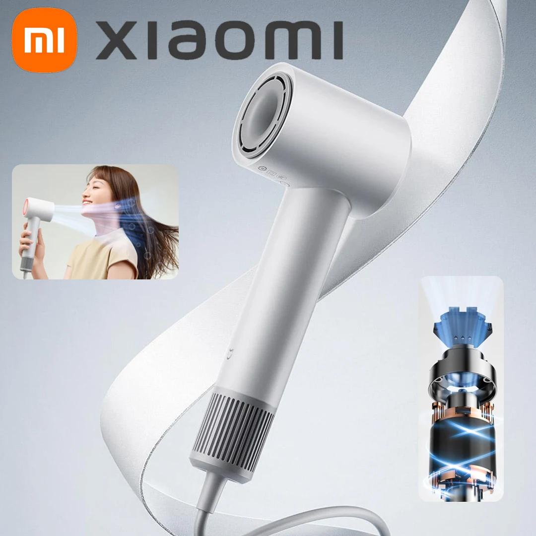 2024 Xiaomi Mijia Secador de cabelo H501 SE Forte energia eólica, tamanho compacto, secagem eficiente e rápida, redução de ruído com baixo teor de queimadura