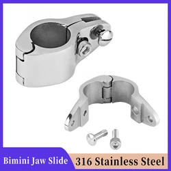 316 in acciaio inox barca Jaw Slide Bimini Top Fitting 22mm 25mm 30mm 32mm accessori Hardware marini