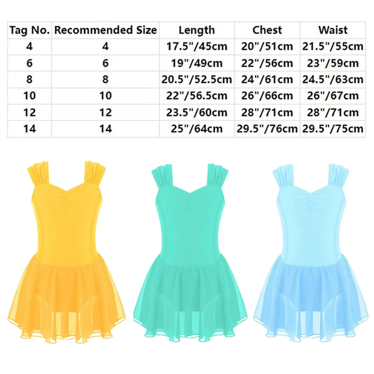 Kids Girls Lyrical Dress Halter Chiffon Modern Dance Costume Ballet Leotard Dress Sleeveless Caged Back Performance Clothing