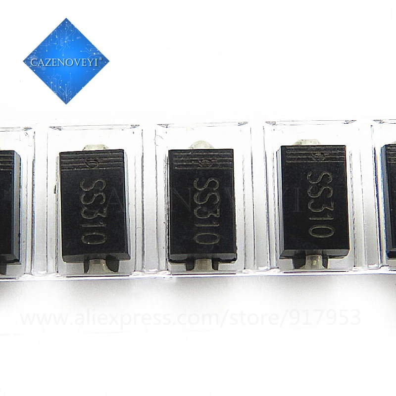 100pcs/lot SS310 SR3100 SMD SR310 Schottky Barrier Rectifier Diode 3A 100V DO-214AC SMA GREAT IT In Stock