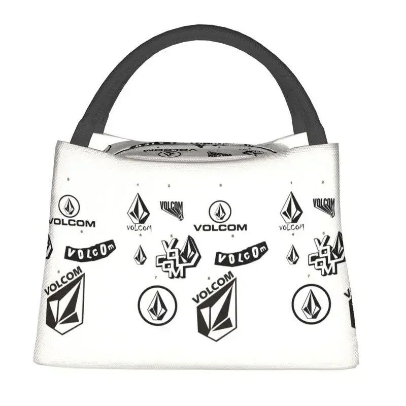 Custom Volcoms Logo Insulated Lunch Bags for Women Waterproof Cooler Thermal Lunch Box Work Picnic