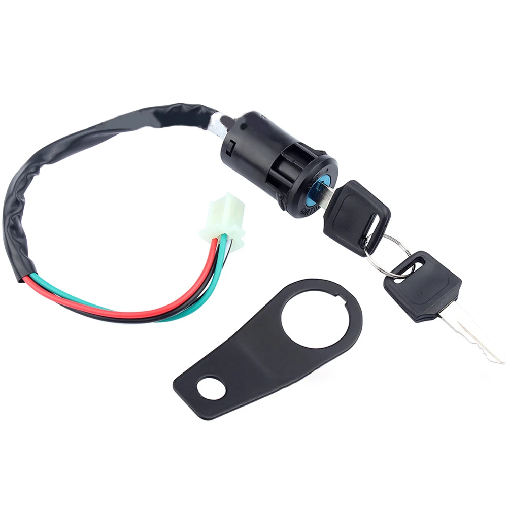 1 Juego de llave de bloqueo de interruptor de encendido de motocicleta con soporte, la mayoría de los accesorios de motocicleta de 50cc, 90cc, 110cc y 150cc
