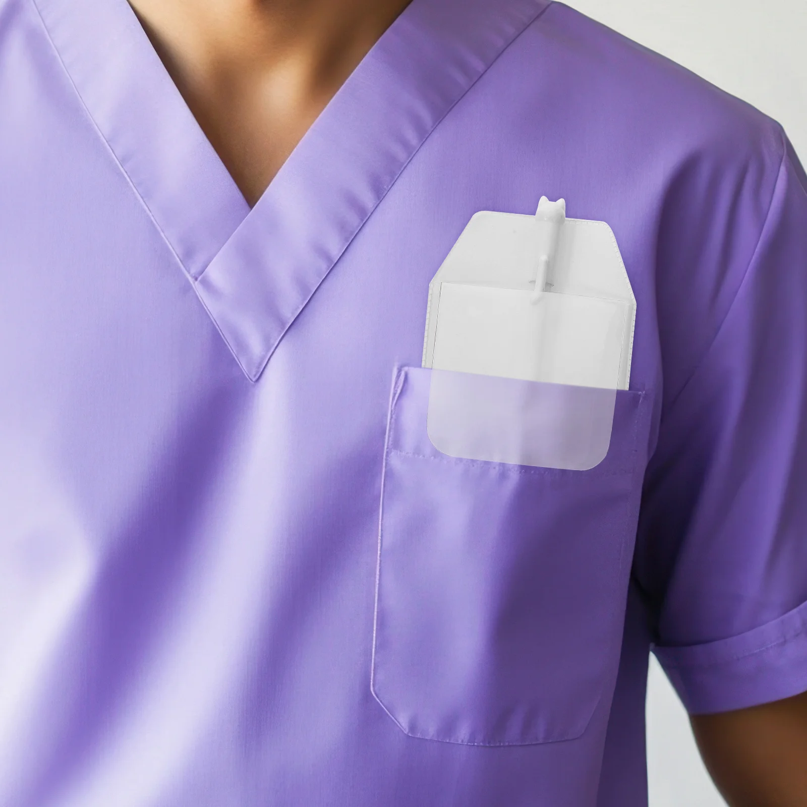 

5pcs Pvc Pocket Protectors For Men Shirts Pen Holder Organizer Soft Pencil Sleeve Coat Protector Versatile