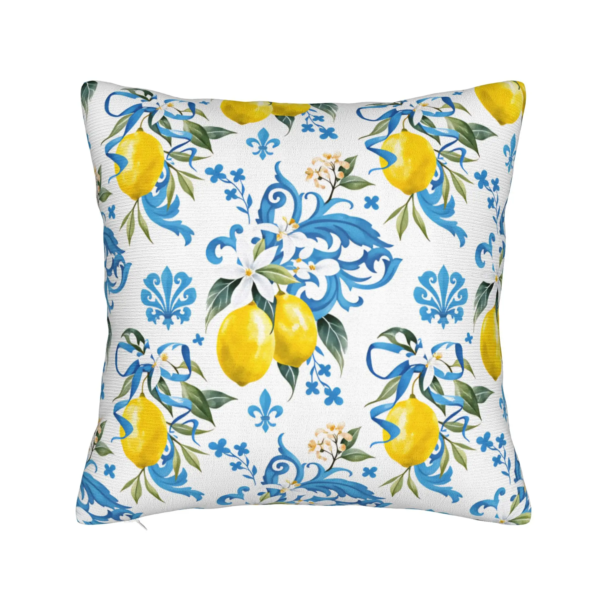 Fruit Lemon  Pillowcases  Retro Trendy Pillow Case For Living Room Chair Custom Pillow Cover
