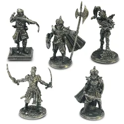 White Copper Metal Warrior Arab Knight Soldier Model Miniature Figurines Board Game Pieces Car Decoration Boy Gift