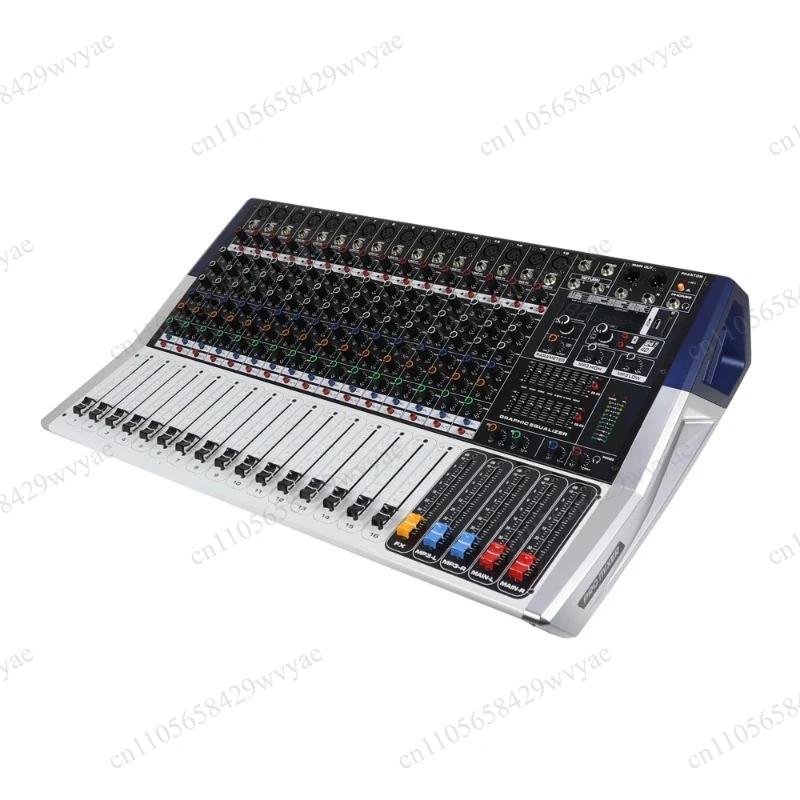 350W 16 Channel Metal Audio Mixer Power Amplifier, 99 DSP Effects USB Interface for Stage Audio