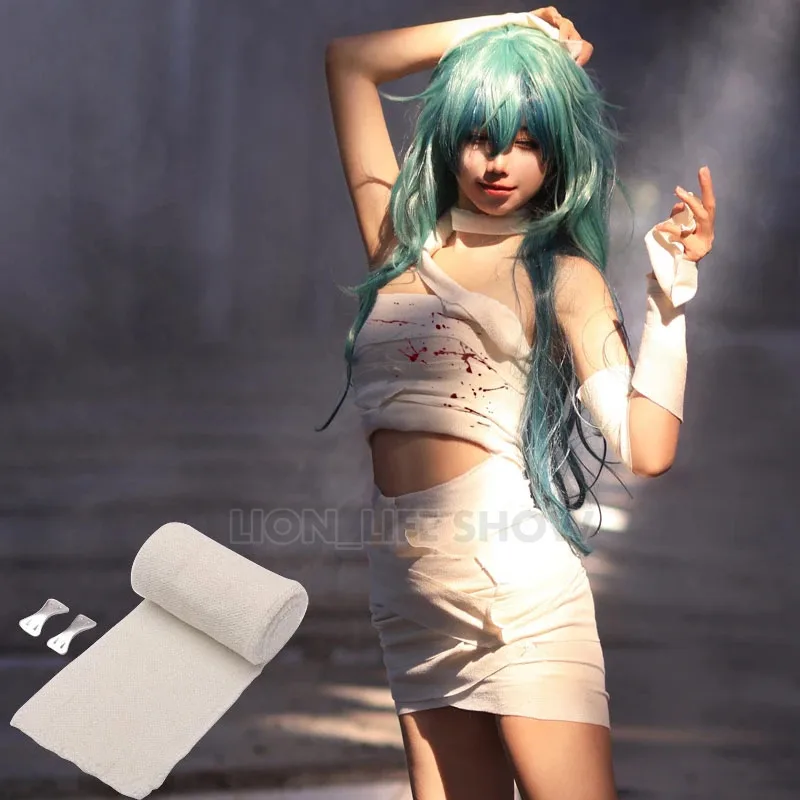 

Sen Takatsuki Eto Uniform Cosplay Anime Sen Bandages Halloween Wig