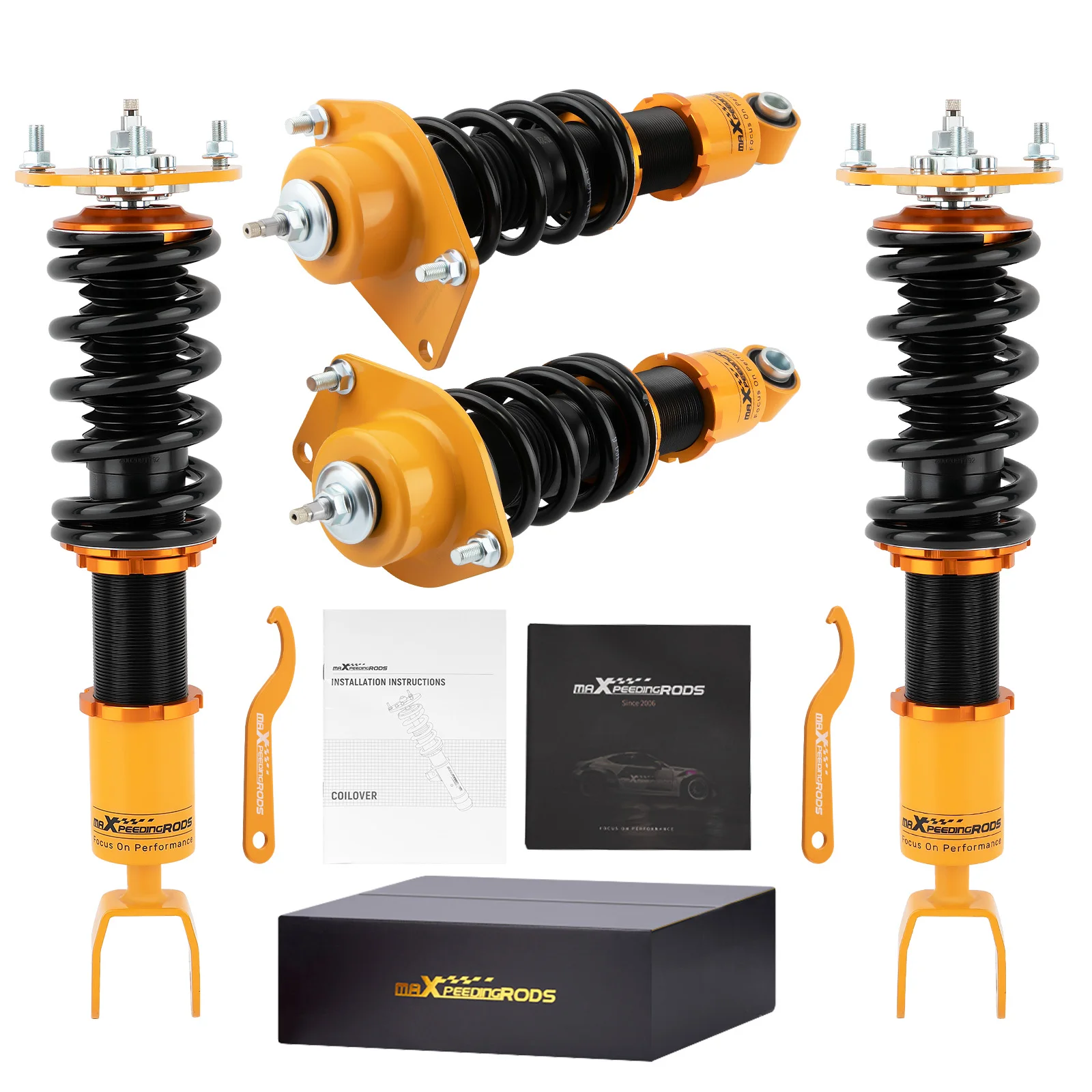 24 Way Adj Damper Coilovers Suspension Lowering kit for Mazda RX-8 2004-2011 Coilovers 24-Level Damper Camber Plate Front Rear