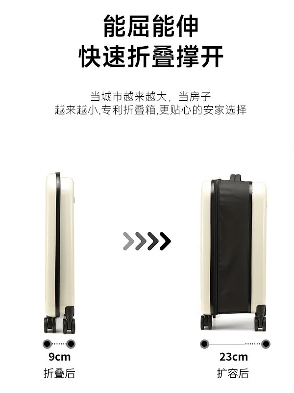 

20inches 24inches Single-Pull Handle Spinner Suitcase Foldable Trolley Case Portable Storage Luggage