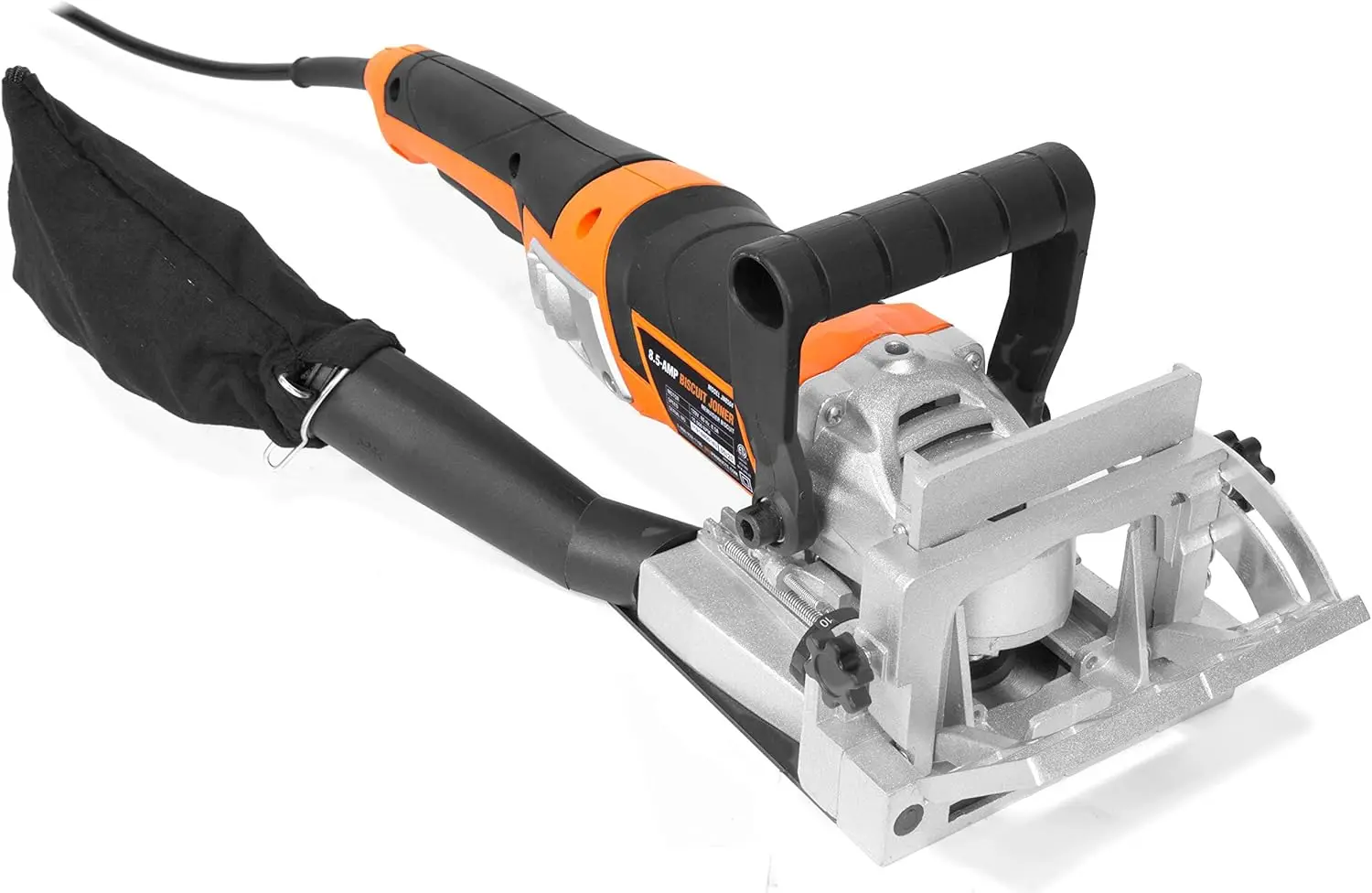 เครื่องต่อแผ่นและบิสกิต 8.5 แอมป์ พร้อมกล่องและบิสกิตสำหรับงานไม้