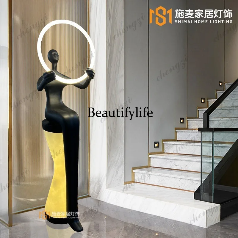 Creative humanoid art sculpture large figure home beauty shop club ornament living room entrance decoration high sense