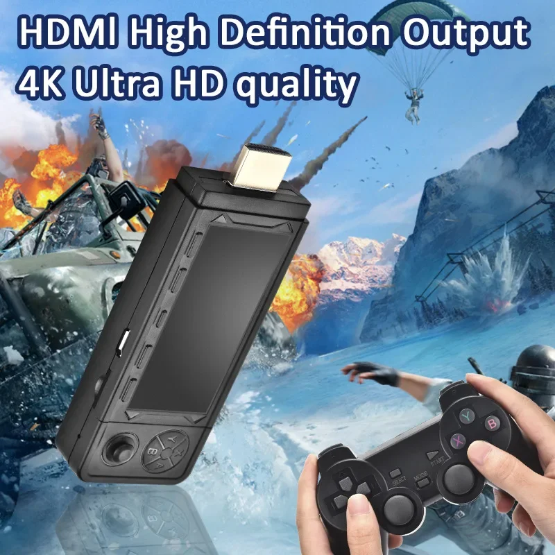 X9 ريترو 4K لعبة عصا التلفزيون HD لعبة فيديو وحدة التحكم 905X3 رقاقة 256G 42000 ألعاب لوحدة تحكم PS1/PSP/SFC/N64 المزدوج 2.4G