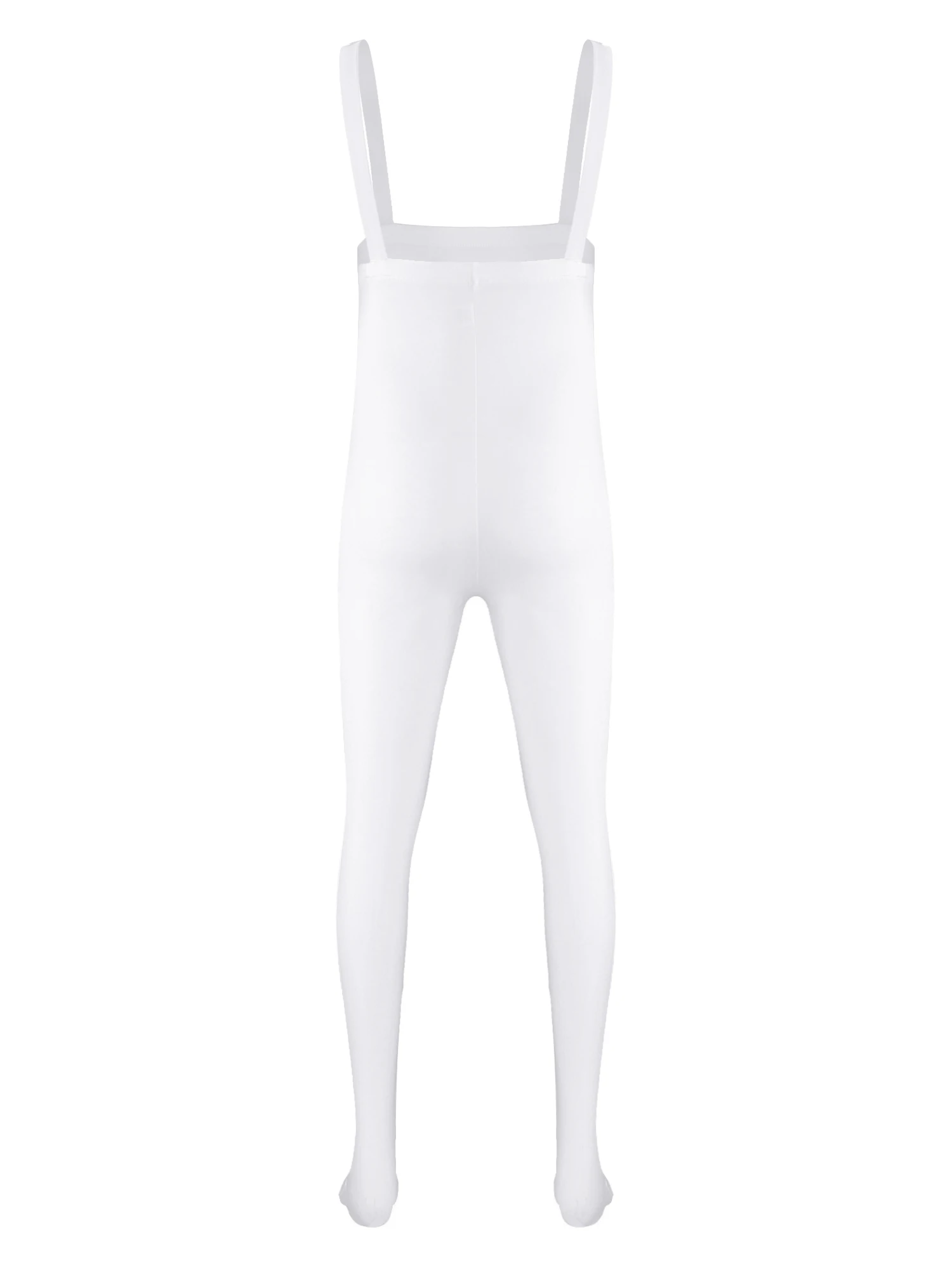 Costume de pratique de danse moulant pour hommes, combinaison extensible, écharpe, collants aux pieds, justaucorps, taille Extra haute