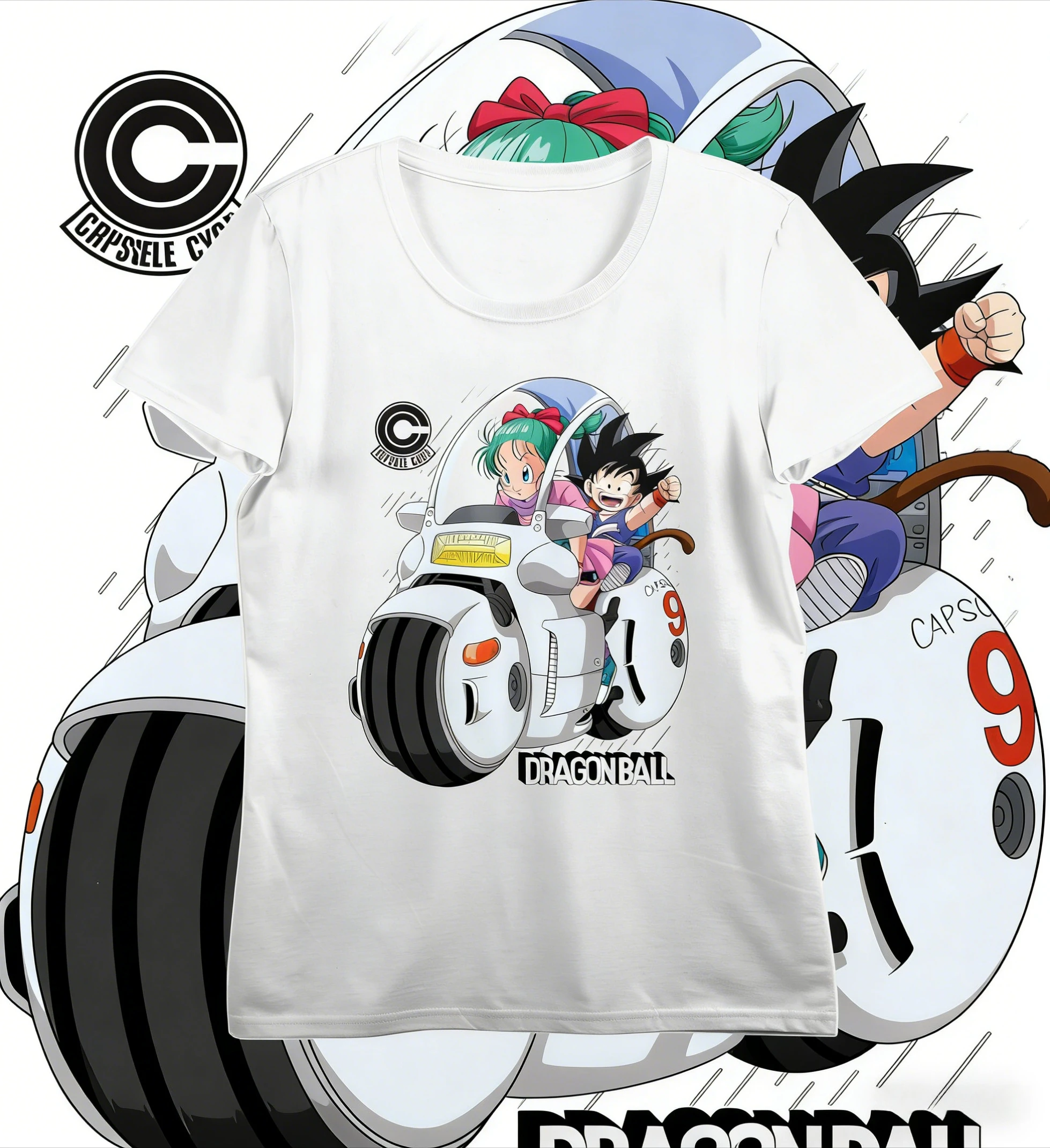 Camiseta Oversize de Verano 2026 de Dragon Ball Goku y Bulma, 100% Algodón, Estampado de Anime de Alta Calidad, Estilo Casual Y2K para Hombres, Mujeres y Niños