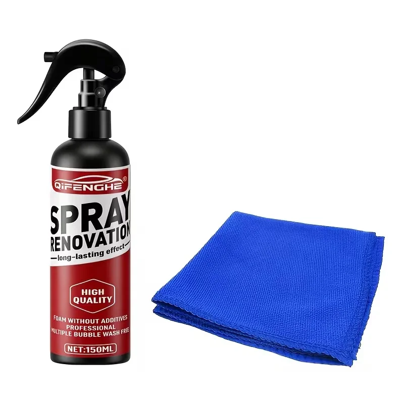 Car Interior & Household Renovation Spray 150ml, High Quality Wash-Free Foam Cleaner with Long-Lasting Effect