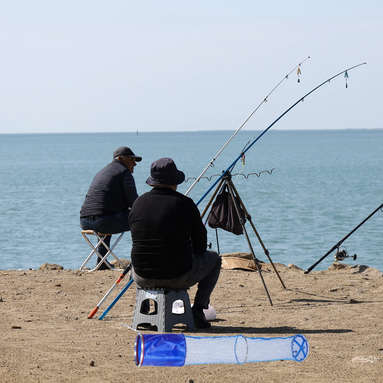 

Stainless Steel Fish Guard Fishing Netting Carp Mesh Basket Large-capacity Nets Nylon Glued Wild