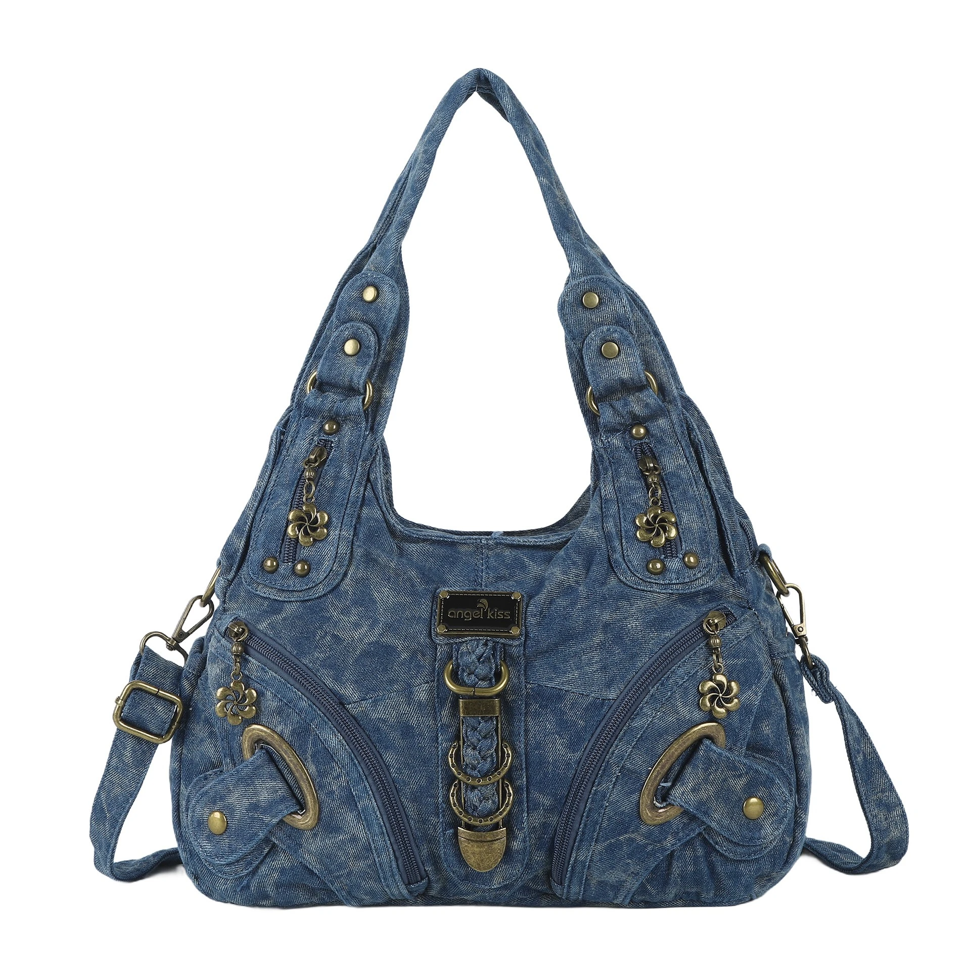

Women Retro Y2K Handbags Soft Tote Bag Small Top-handle Fashion Satchel Multi-Pockets Crossbody Shoulder Bag Hobos Phone Pack