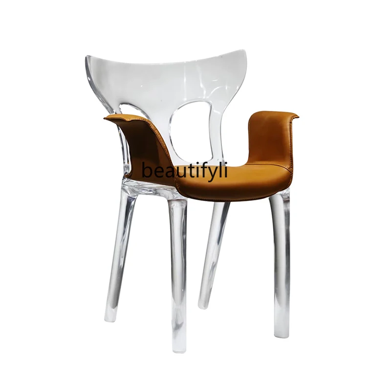 

Nordic Modern Dining Chair Living Room Creative Fashion Imported Resin Leisure Chair Villa Model House