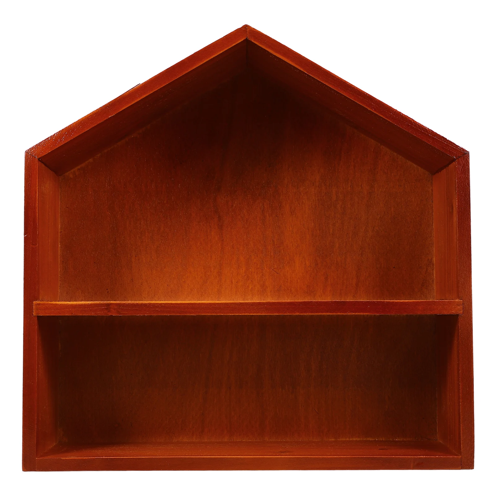 

Vintage Figure Display Stand Retro Decorative Shelf Large Size Double Tier Wood Toy Rack Storage Holder Wooden