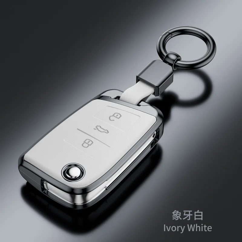 For VW Volkswagen T-ROC Golf 7 Polo Tiguan T-Cross Jetta EOS Beetle Plastic Car Key Case Remote Cover Shell Holder Keyring Fob