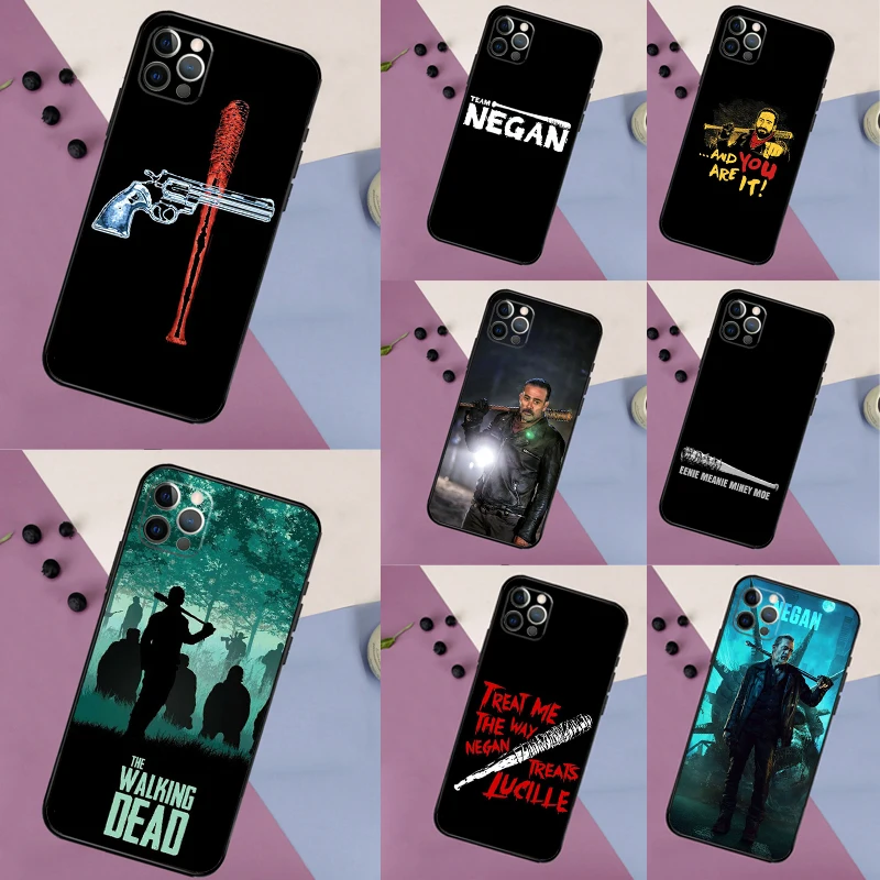 Negan The Walking Dead Phone Case For iPhone 16 15 13 12 11 14 Pro Max Mini X XR XS Max 7 8 Cover Funda