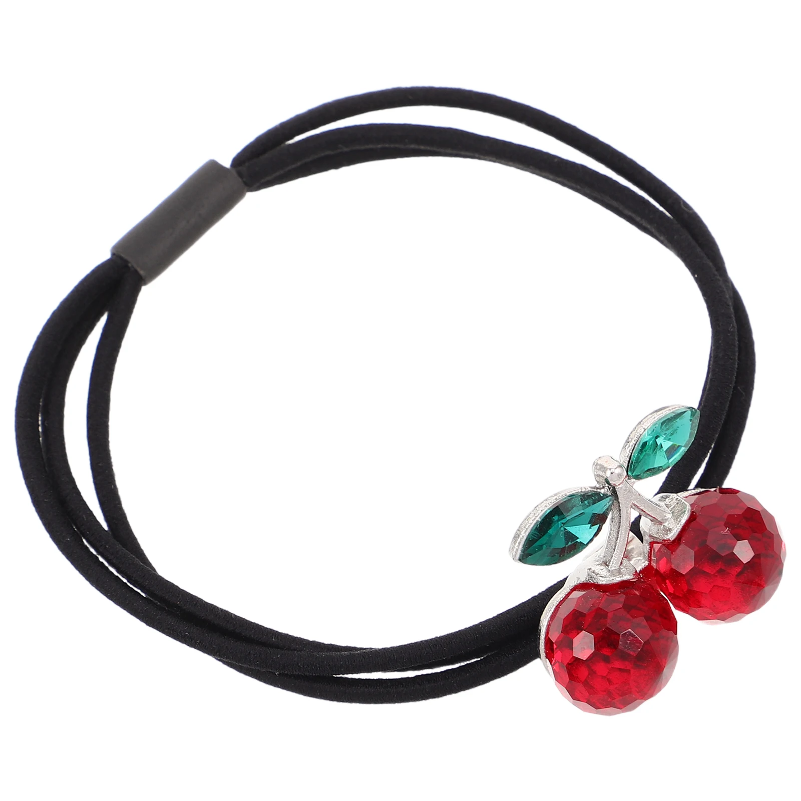 

Cherry Hair Circle Crystal Bands Elastic Personalized Hair Ties Red Bling Women Accessories Comfortable Soft Hairstyle Travel