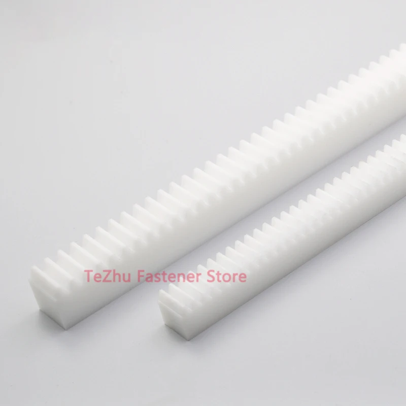 1pcs White POM Gear Rack 1M 1.5M 2M Plastic Straight Teeth Drive Rack Guide Length 500mm 10x10-25x25 Spur Gear Rack