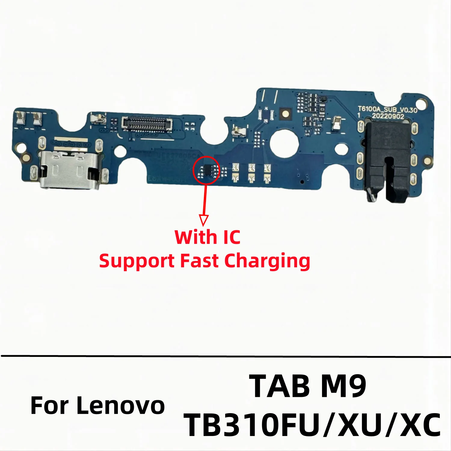 USB Charger Dock Connector Board Charging Port Flex Cable For Lenovo Tab M9 TB-310FU TB-310XU TB310XC TB310FU