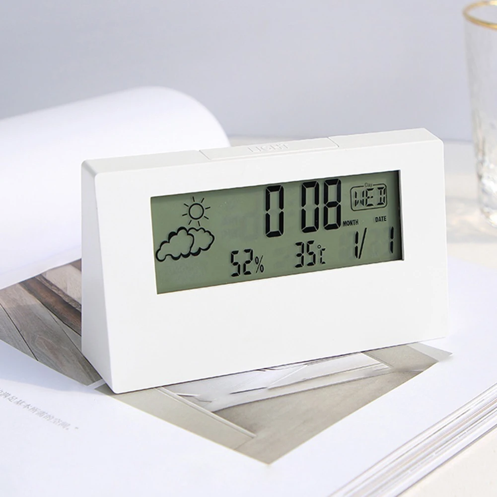 

Multifunctional Thermohygrometer Clock with Creative Weather Display Small Alarm Clock for Optimal Room Conditions