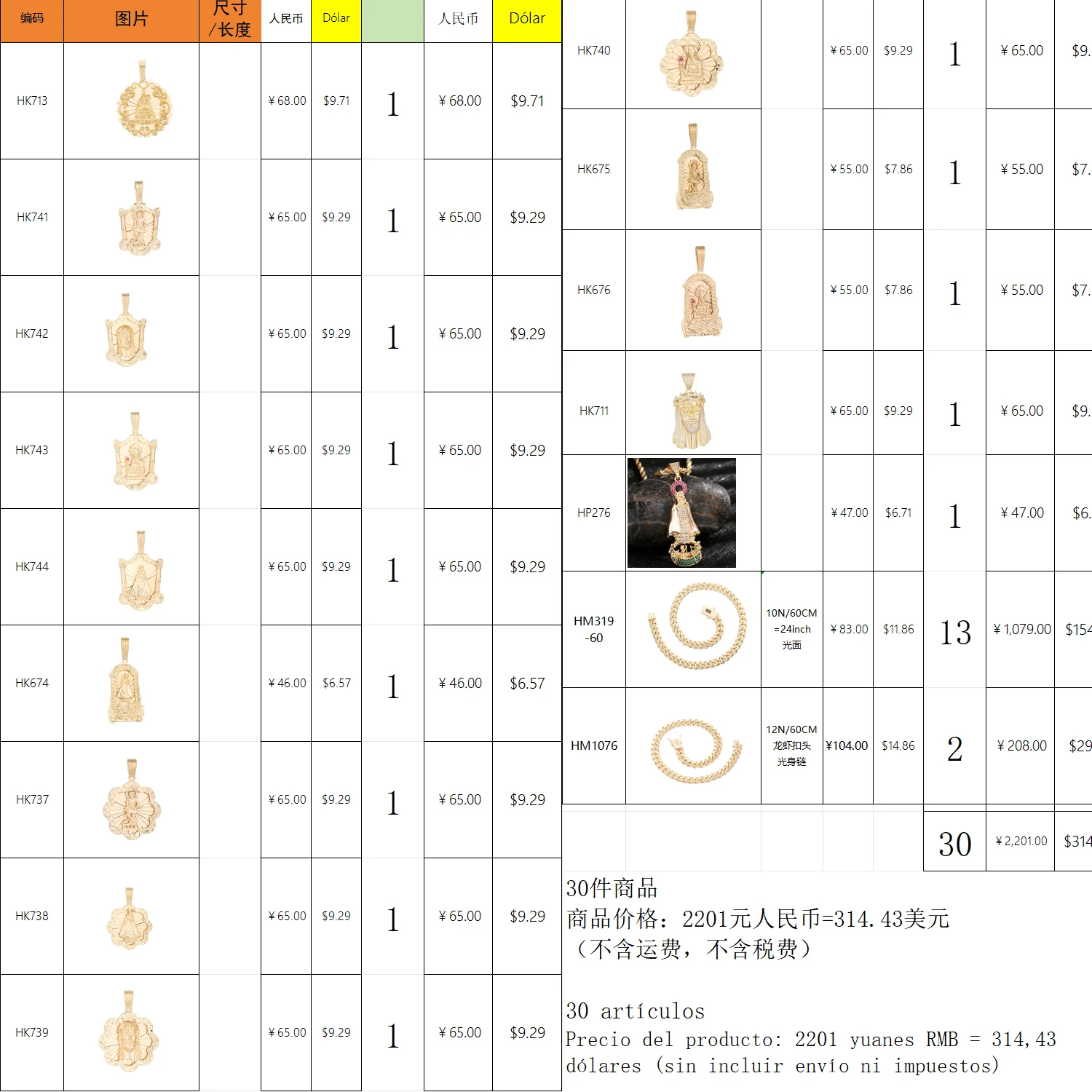 2024 vip Customized chain and pendant