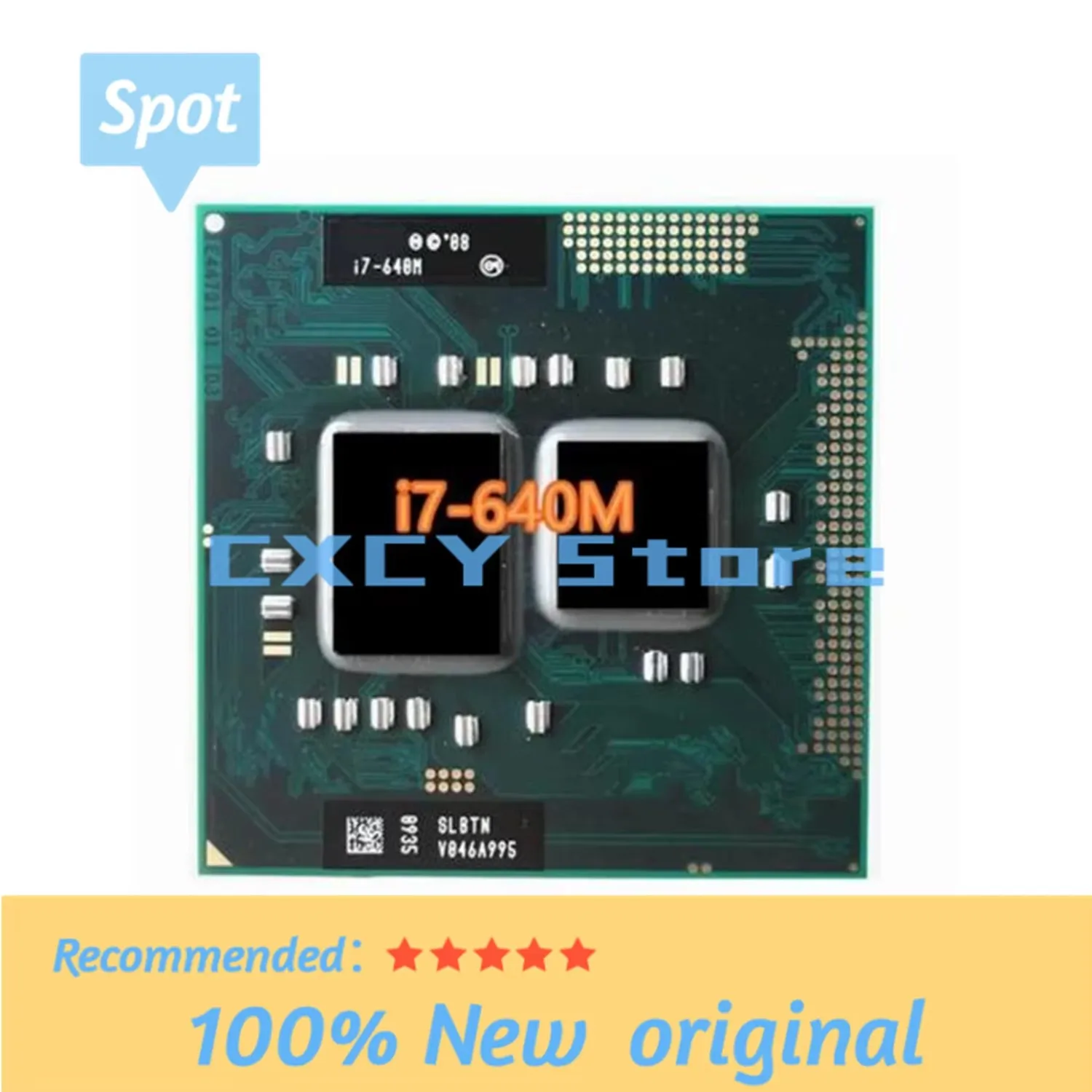 Original Core i7-640M Processor (4M Cache, 2.8GHz~3.46Ghz, i7 640M , SLBTN ) TDP 35W PGA988 Laptop CPU Compatible HM55 HM57 QM57